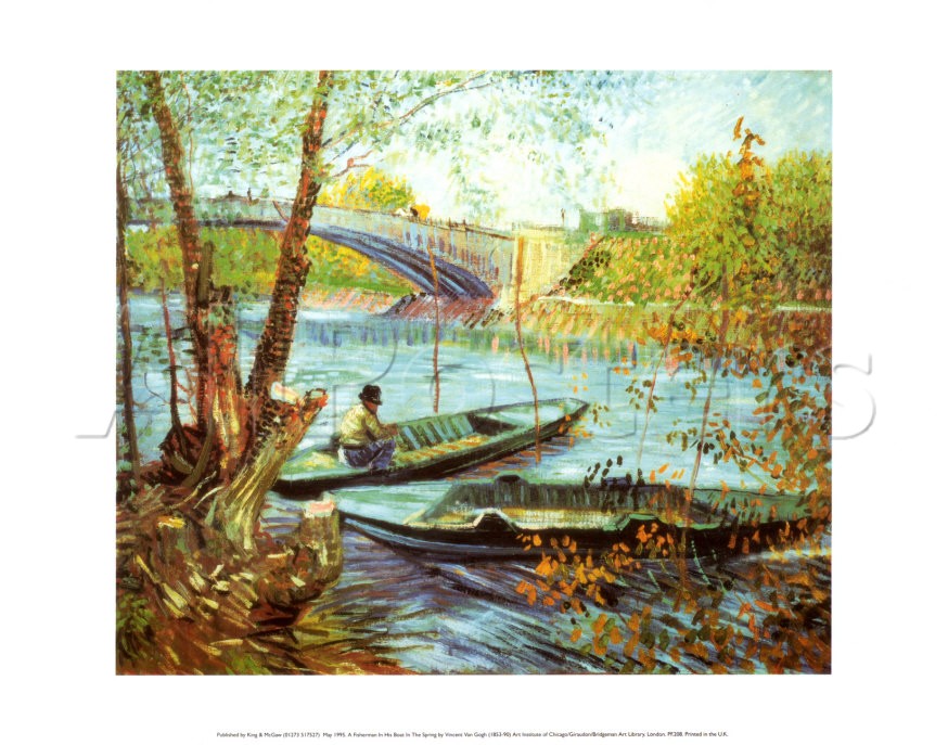 Fishing in the Spring, Pont de Clichy, c.1887 - Van Gogh Painting On Canvas